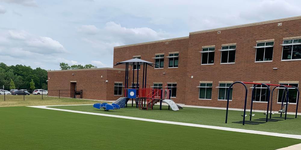 Fort Mill School District Artificial Grass Installation by SYNLawn