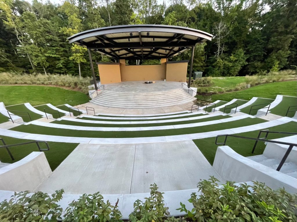 commercial artificial grass for an ampitheater