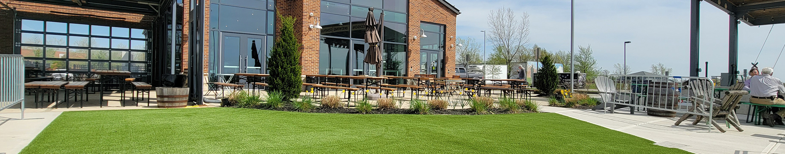 Commercial artificial grass lawn installed by SYNLawn