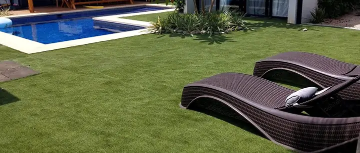 SYNLawn artificial grass pool area