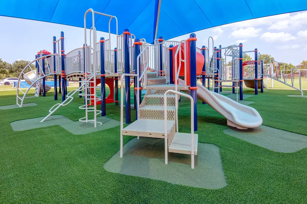 SYNLawn artificial grass playground installation