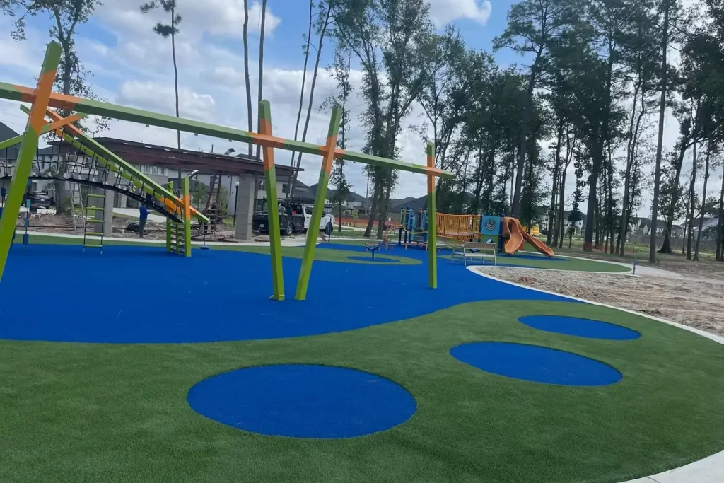 SYNLawn artificial grass playground installation
